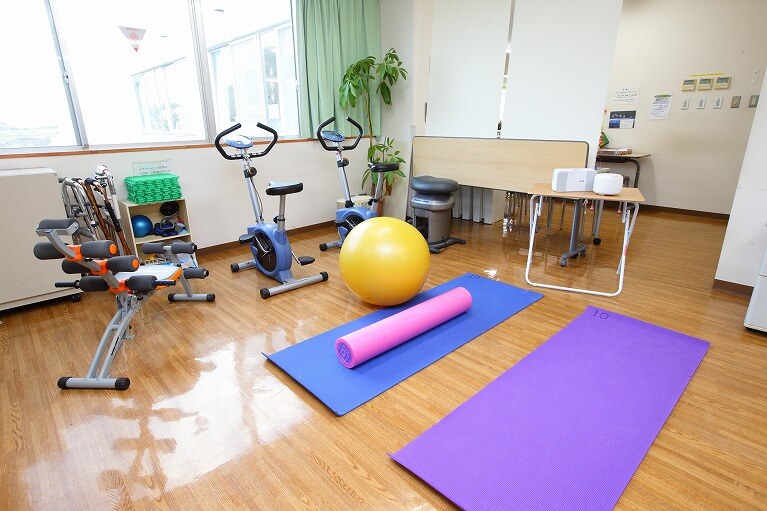 公式作業療法ページに掲載された無人の運動設備