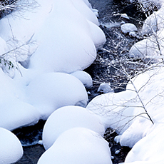 公式こだわりの酒造りページに掲載された、白山水系の伏流水を示す雪解け水