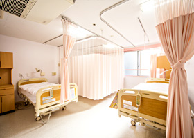阿部病院の療養病棟病室