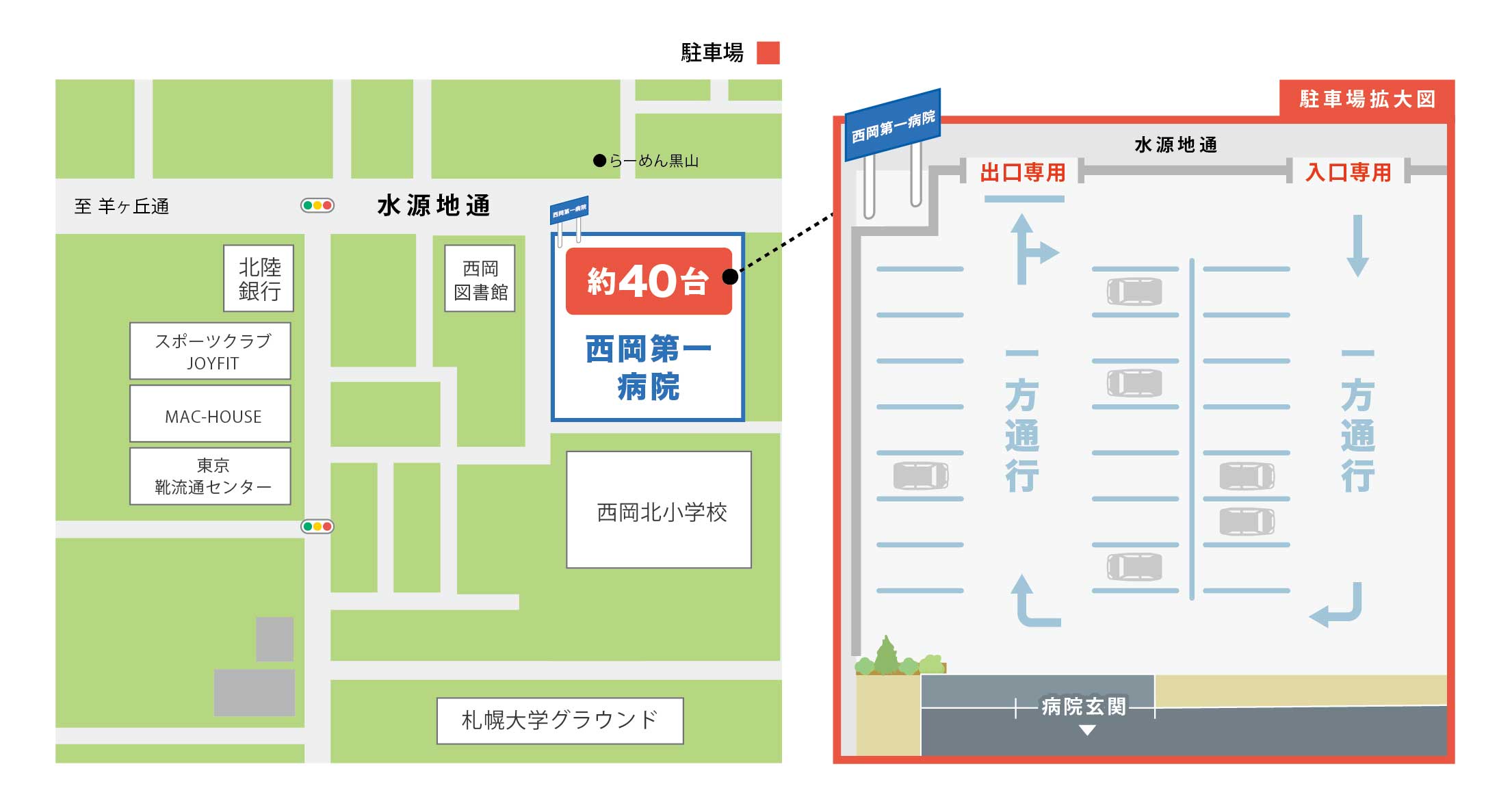 駐車場案内図。
