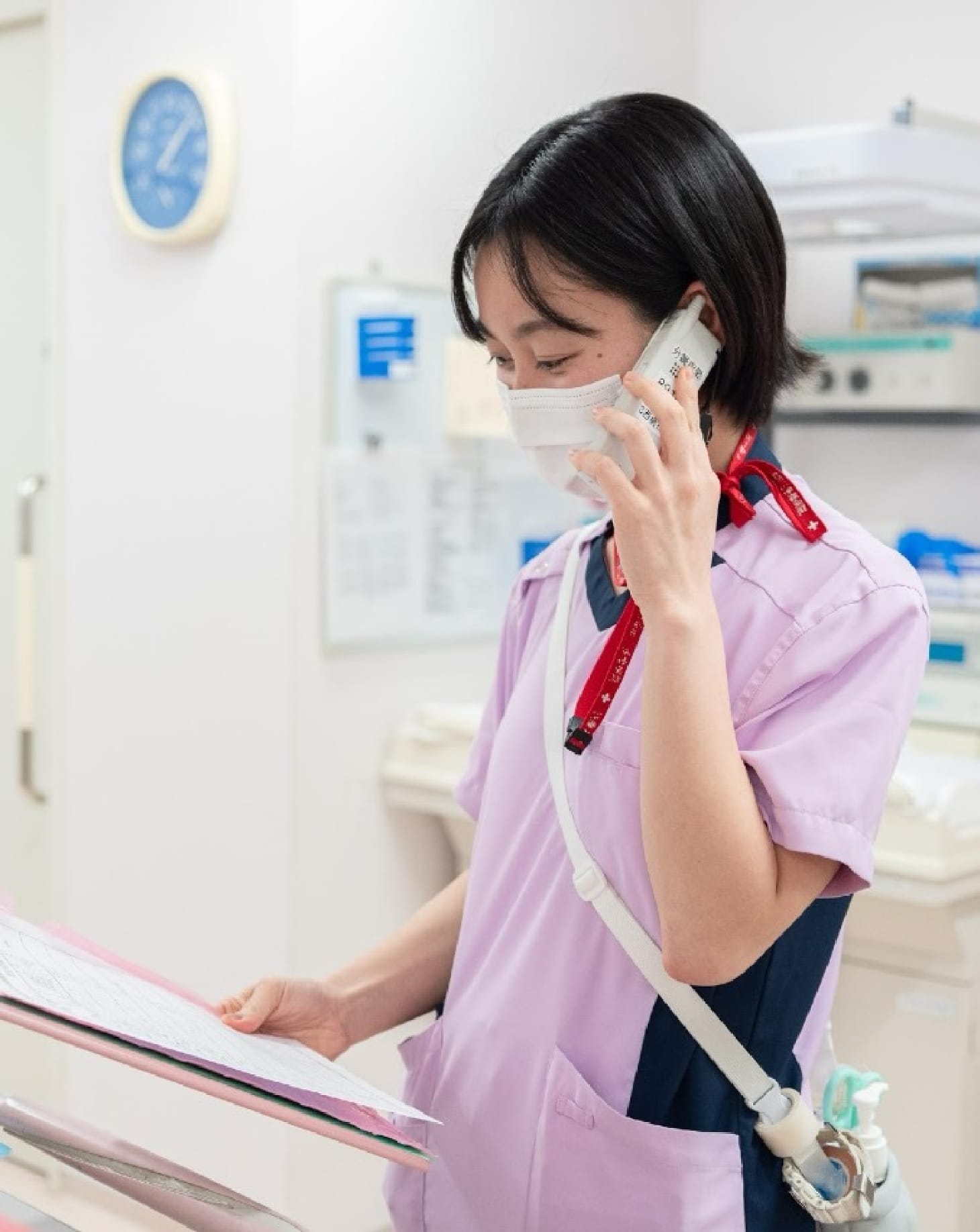 公式トップに掲載された病棟で対応する看護師