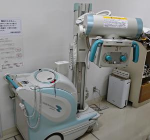 放射線科に掲載されたポータブルX線撮影装置