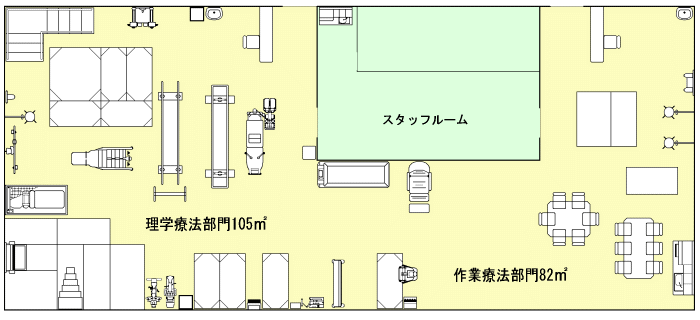 深川第一病院の機能訓練室案内画像