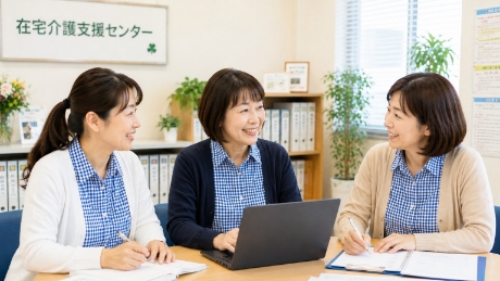 公式併設施設ページに掲載される在宅介護支援センターのスタッフ