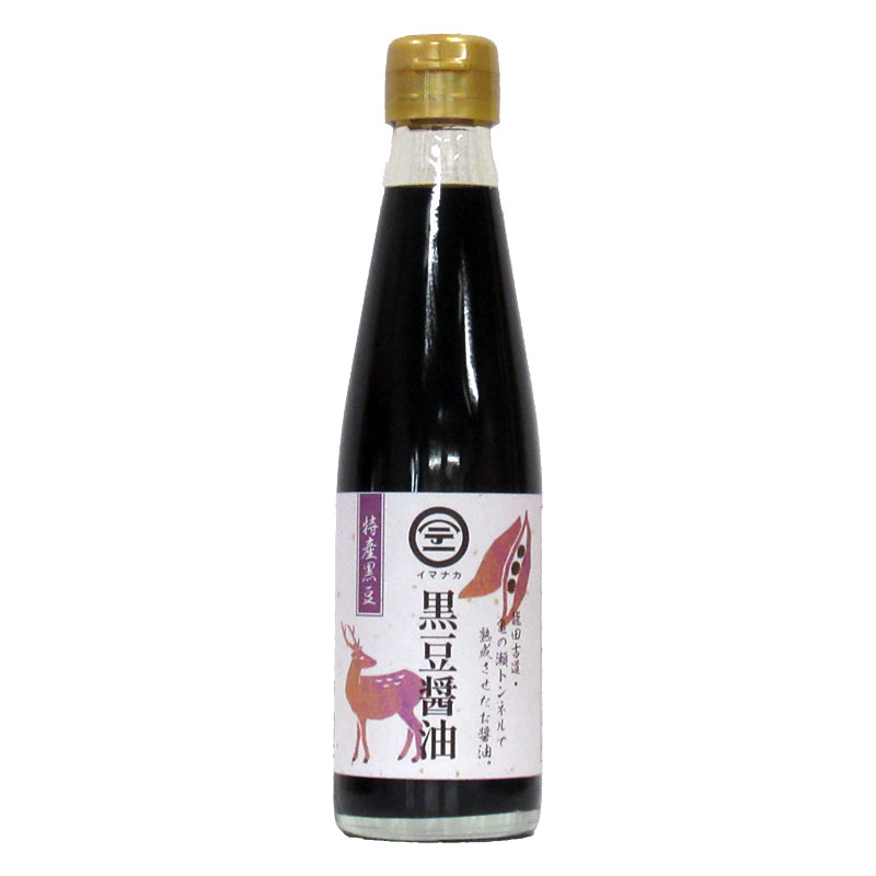 公式醤油商品ページに掲載された黒豆醤油の製品写真
