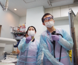 公式サイトの消化器内科案内に使われる内視鏡検査の様子