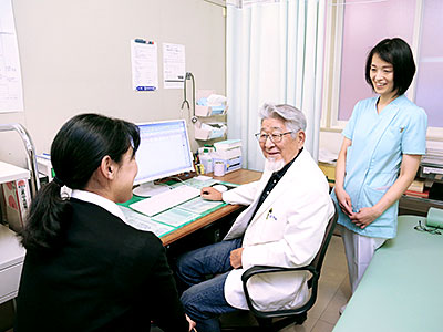 外来受診ページの画像。