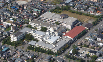公式の病院概要に掲載された河渡病院の航空写真