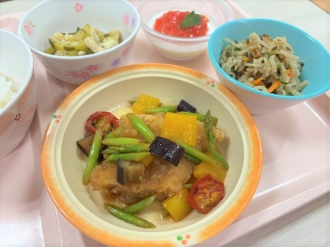公式病院日記に掲載された地元食材を用いた食事