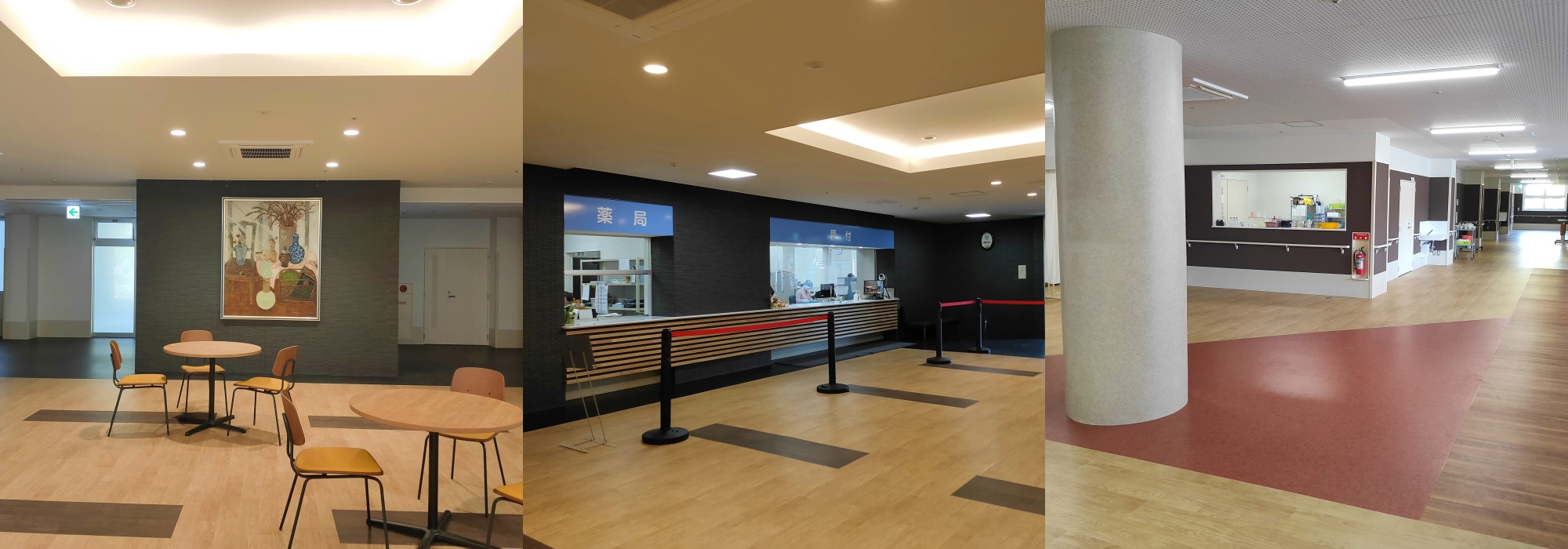 受付と館内の無人風景
