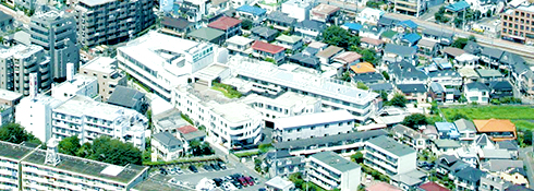 公式アクセス・所在地案内に掲載される病院敷地の全景